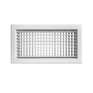  Grille de soufflage double déflexion aluminium blanc mat 400 x 200 mm - 400x400px